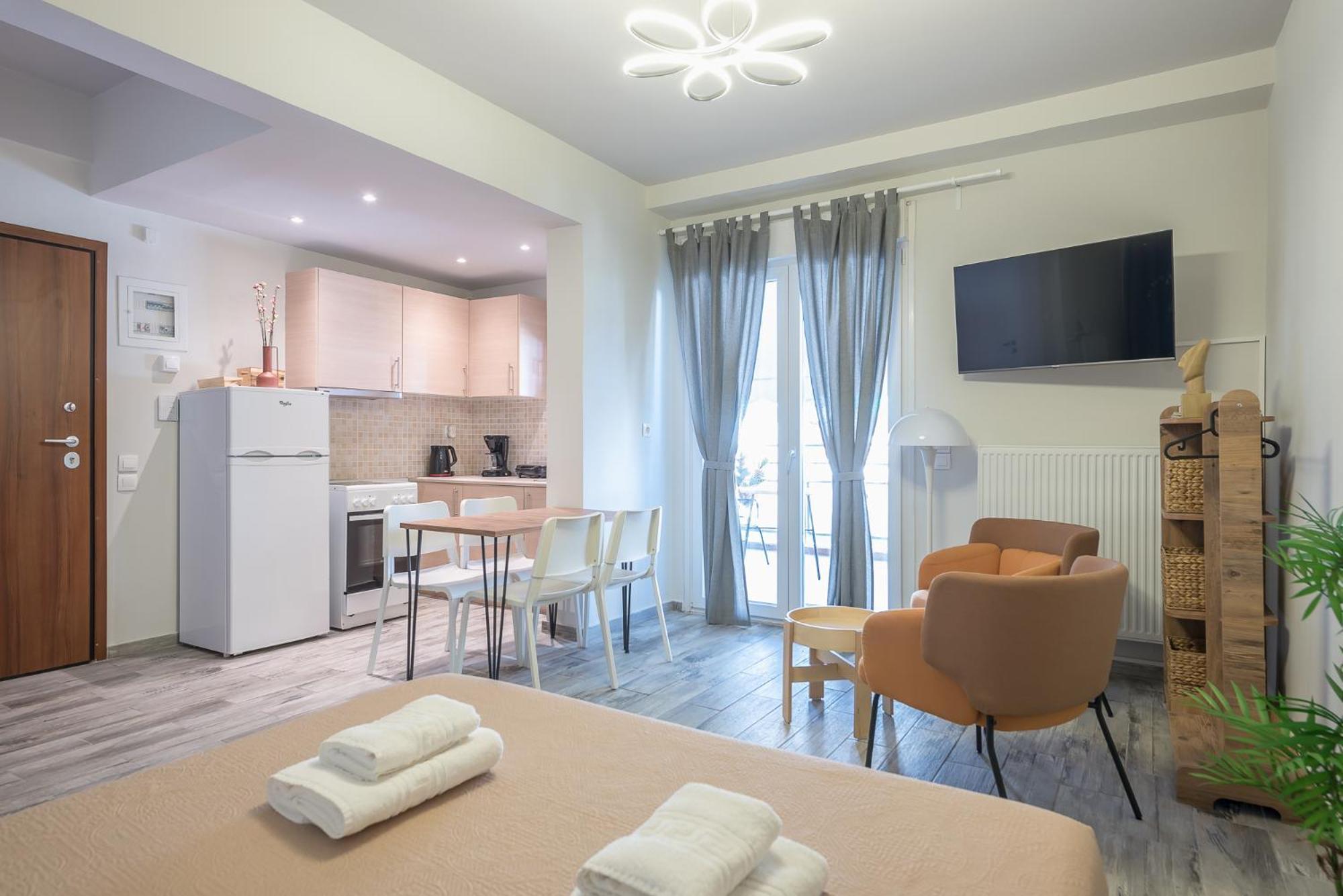 Sunny Studio With Starlight Balcony Atény Exteriér fotografie